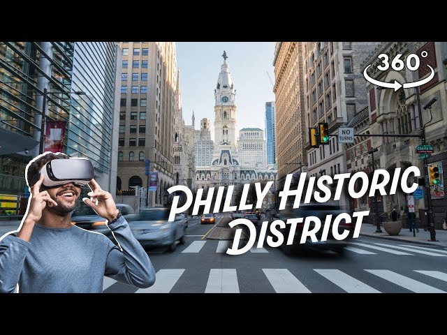 Driving Through Independence Mall to JFK Plaza | 360° VR Tour