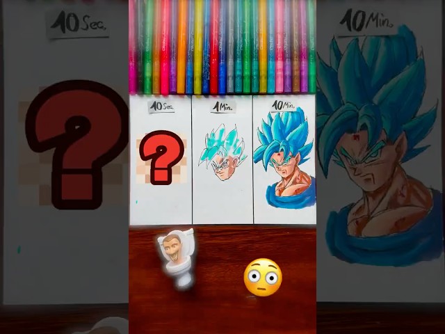 Drawing GOKU, but I only have 10 seconds… (#shorts)