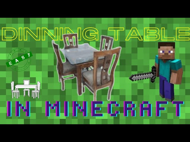 Easy dinning table in minecraft #minecraft #video