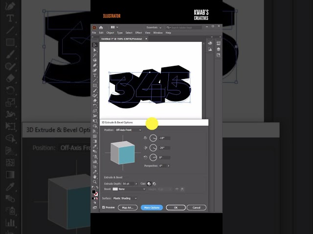 How to create a 3D Text in Illustrator #adobeillustrator #illustrator #tutorial #illustator #design