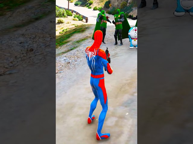 GTA 5 SPIDER-MAN SAVE DOREMON #ndafailyergaming #trending #shortsfeed #gtaonline #shorts