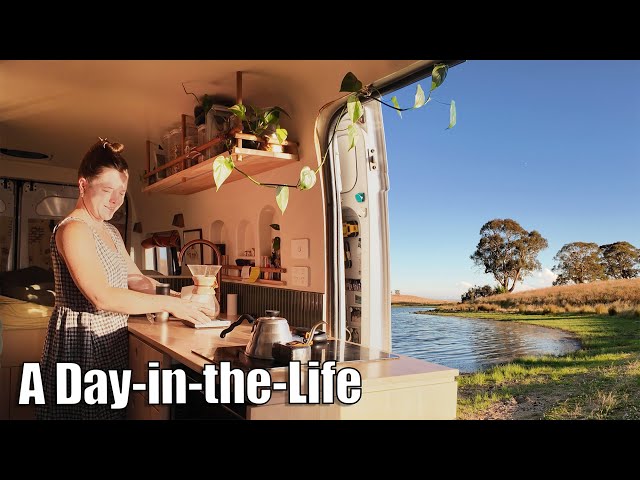 Vanlife Camping and Cooking at a Remote Lake in the Snowy Mountains, Australia