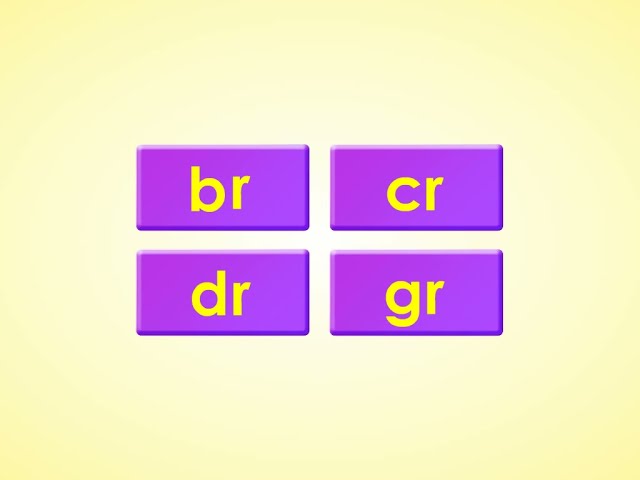 br, cr, dr, gr l Double-Letter Consonants l Word Chant l Phonics Monster