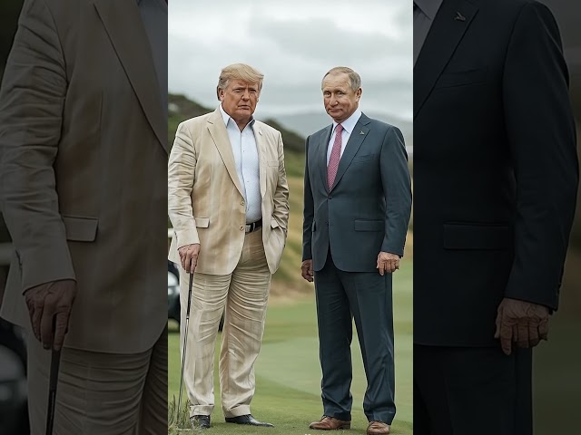 Trump vs Putin: The Ultimate Golf Fashion Showdown!  #putin #donaldtrump #trump #russia #shorts