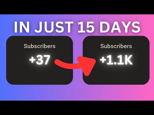 How I Gained 1,000+ Subscribers in Just 15 Days!🔥