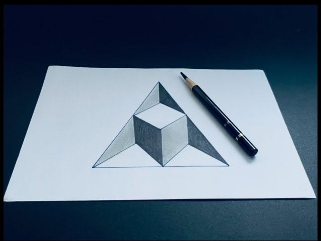 easy draw 3d on paper for beginners, how to draw 3D