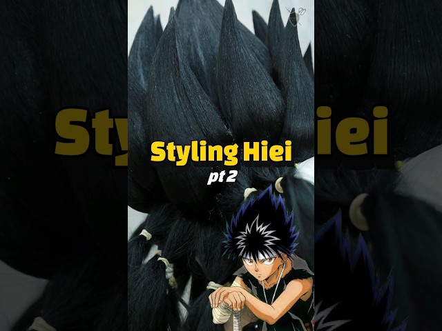 Styling Hiei Part 2 #cosplay #anime #fyp #diy #hairstyle #craft