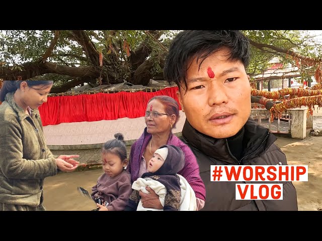 birathnagarko mandirma puja gardai hami pariwaar#worship vlog