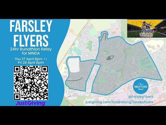 Farsley Flyers 24-hour Runathon-Relay for MNDA - 360 Route