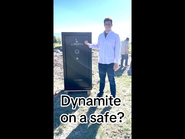 What happens when you put dynamite on a safe?  #boom #libertysafe #dynamite #safe #madeinusa