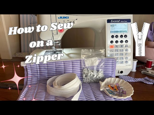 How to Sew on a Zipper - Easy Way! Zipper Tutorial - Sewing Project #zippers #sewingtutorial