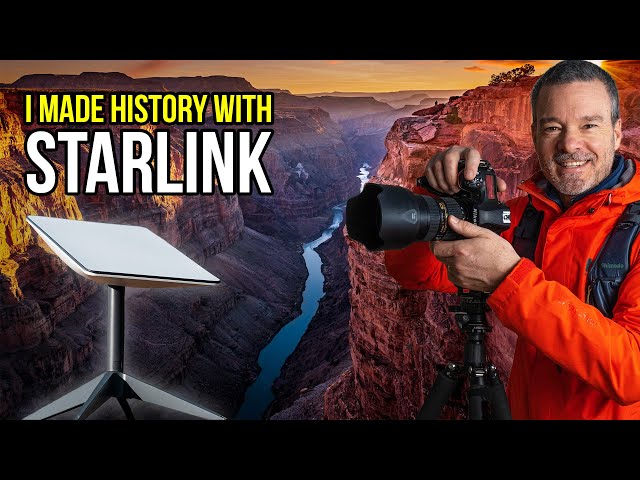 Photographer uses Starlink to Host World's First Live Webinar From the Edge of the Grand Canyon