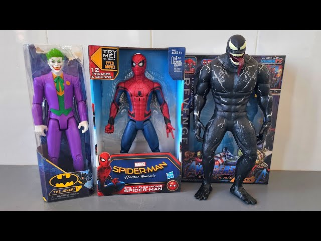 Unboxing avengers toys, spider-man, venom, joker