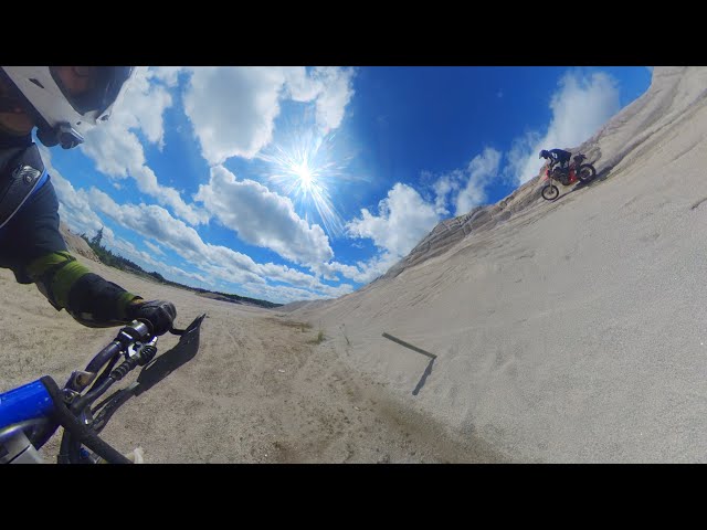 DualSport ride at Bowater - water drops, crash and jumps