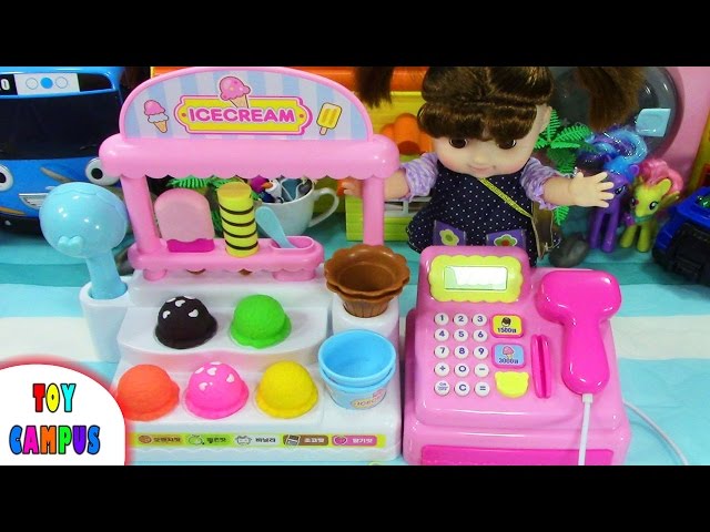 Welcome to My Ice Cream Shop with a Magic Scoop| 똘똘이 아이스크림 가게 | Cash Register | ToysReview ToyCampus