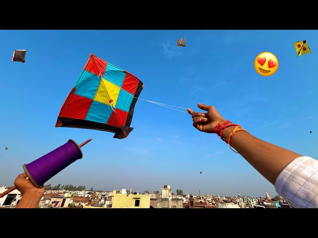 Big Kite flying & kite fighting | kite cutting | kites vlogs | kite