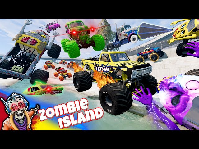 Monster Jam INSANE Zombie Island Adventure #29 | Racing, Freestyle, and High Speed Jumps