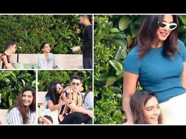 Priyanka, Nick chill by the pool with Sonam Kapoor and Anand Ahuja. Check out their Italy pictures