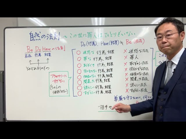 【重要】私たちの人生を苦しめているのは「罪人の意識」〜自然の法則