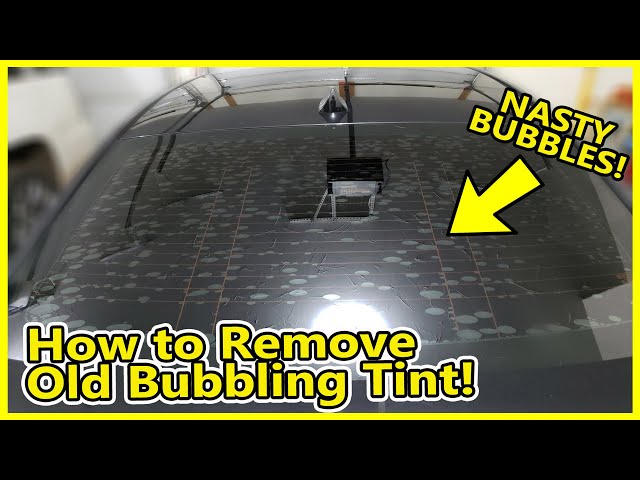 How to Remove Old Bubbling  Window Tint and Replace with New Window Tint | Dirty Messy Job!