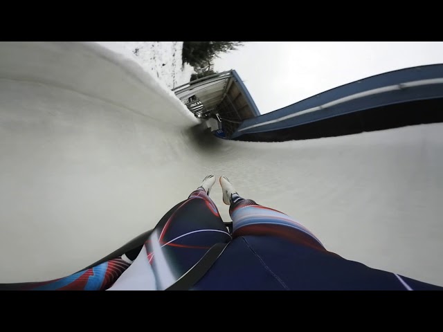 Luge run with 360 degree camara in Altenberg (Germany)