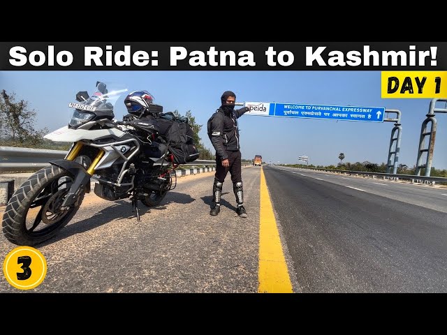 Solo Ride To Kashmir - The Most Beautiful Road Trip Ever | Patna To Lucknow | #thetravellersaif