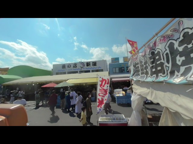 茨城県　那珂湊おさかな市場を撮ってみた。I took a picture of the Nakaminato fish market.　180度3DVR　oculus go