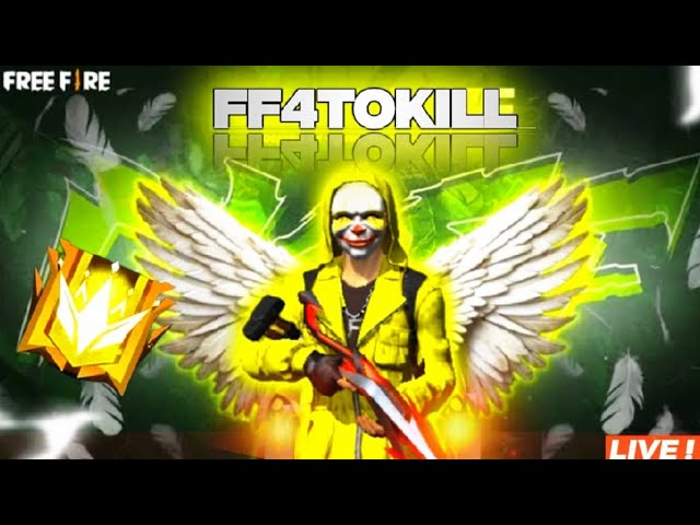 Free Fire Mobaile game ply live stream ff4tokill Rank push