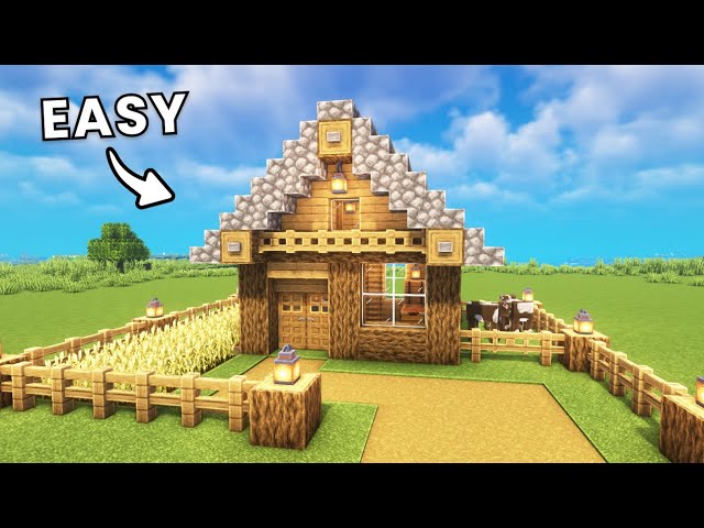 ⛏️Minecraft Tutorial I How to Build a Survival Starter House🏠