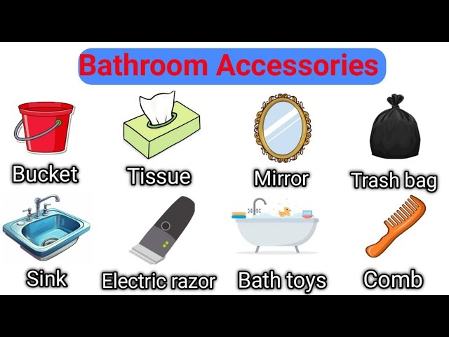 Bathroom Accessories Vocabulary | 🔥 English Word With pictures