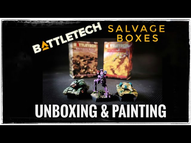 Battletech Salvage Boxes Unboxing & Speed Painting | New Mercenaries & Battlefield Support!