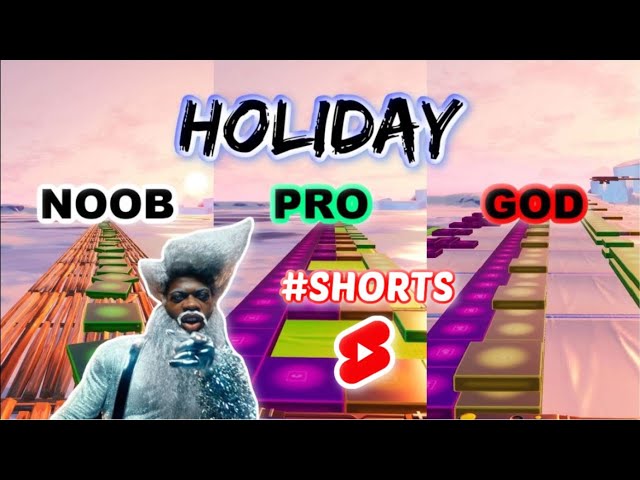 Lil Nas X - HOLIDAY - Noob vs Pro vs God (Fortnite Music Blocks) #shorts