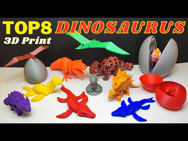 Top 8 Articulated Dinosaurs to 3D Print _ S3 | 3D Printed  Articulated Animals Toys