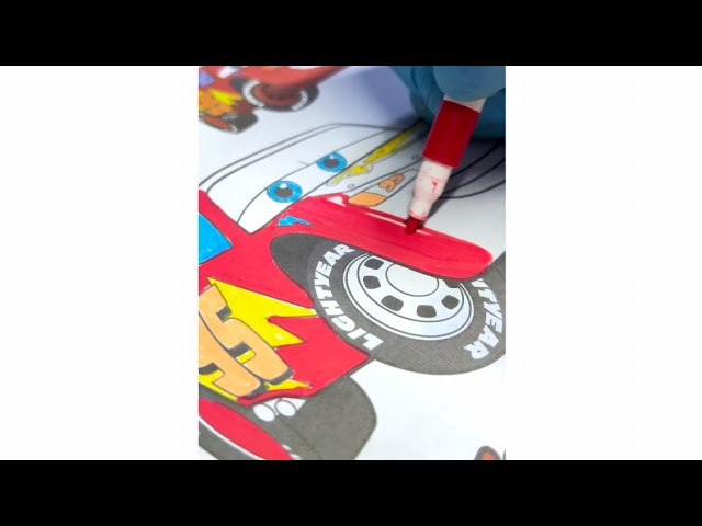 Lightning McQueen Car Coloring ASMR🔉🎨#1