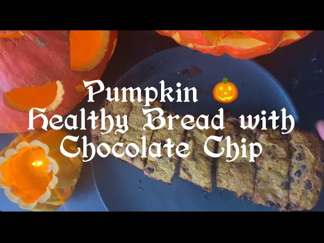 Healthy baked - Pumpkin 🎃 Bread - Recipe with chocolate 🍫 chips