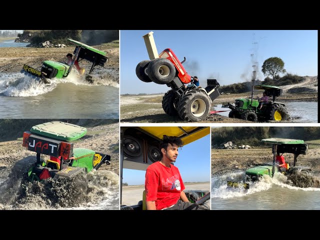 आज तो सोनू का ट्रैक्टर नदी में डूब गया होता || Swaraj 963+John Deere Stuck in mud