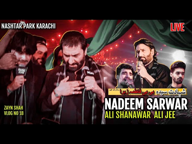 Nadeem Sarwar in Nishtar Park | Ali Shanawar Ali Jee  🔴 LIVE Noha Khuwani