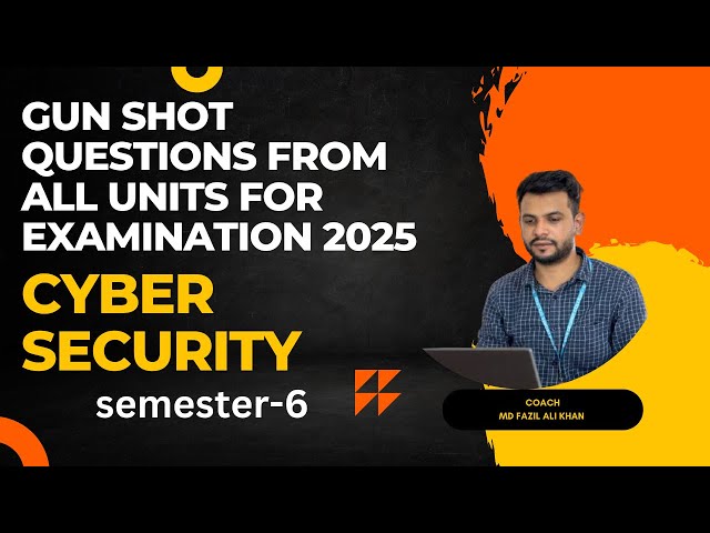 Cyber security || BCOM || MOST IMPORTANT QUESTIONS FOR REGULAR AND BACKLOG EXAMINATION || SEMESTER 6