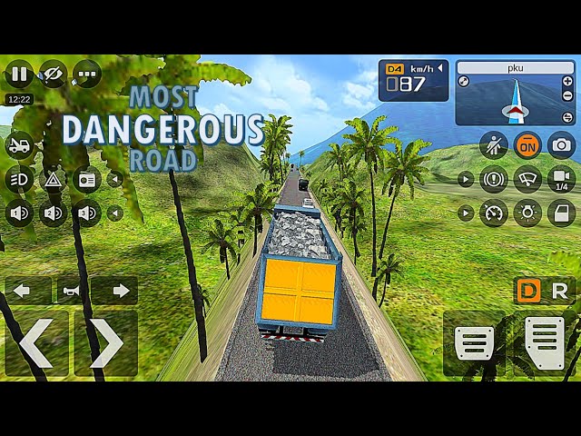 12 Wheels Tipper Truck Driving - Most Damgerous Road - Bus Simulator Indonesiya -Android game play