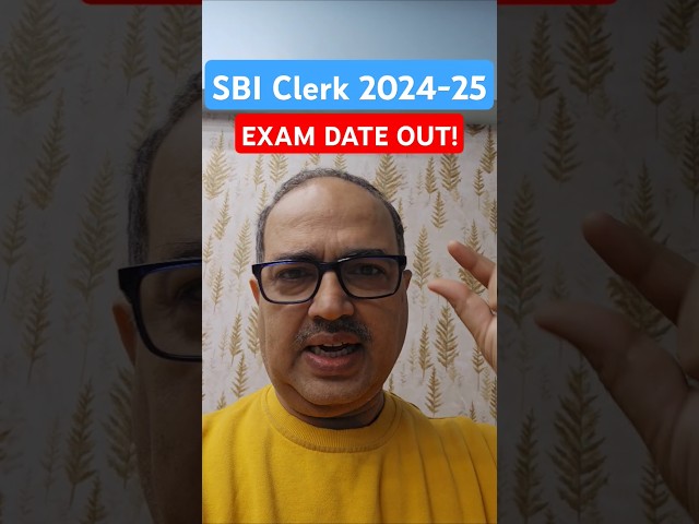 SBI Clerk 2025 | Exam Date Out! #shorts #sbiclerk #sbija2025