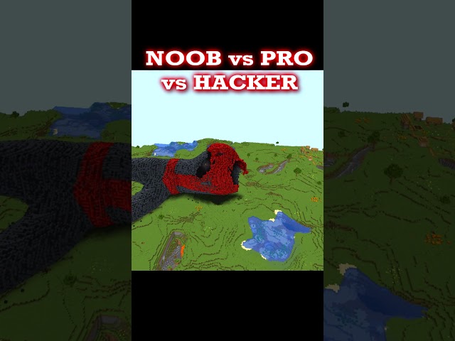 NOOB vs PRO vs HACKER Spider Man in Minecraft🕷#shorts