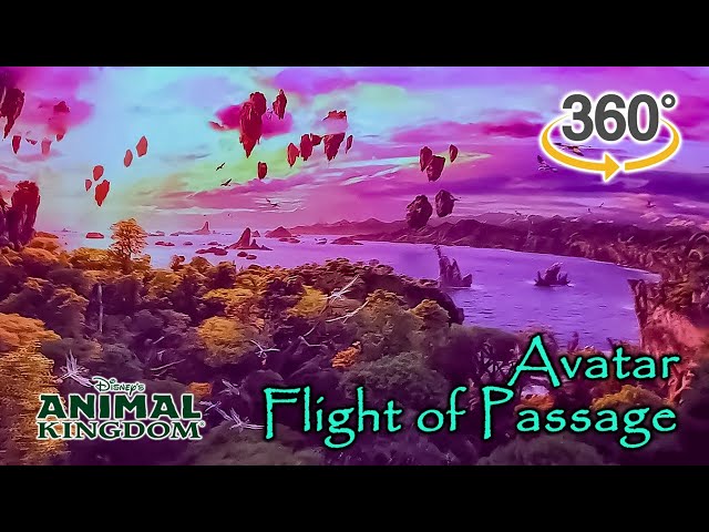 VR 360 5K Avatar Flight of Passage with Queue On Ride POV Disney's Animal Kingdom  2023 01 05