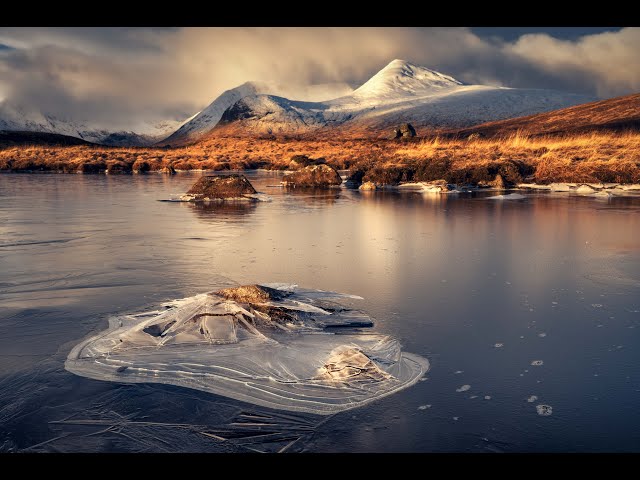 Mysterious Scotland, 4K, scenic film. Camera, drone. Winter Scotland.