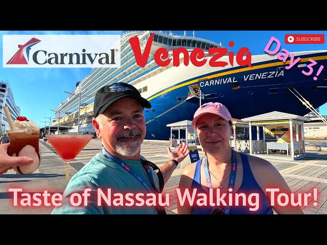 Carnival Venezia Day-3 Nassau | Taste of Nassau Cuisine Walking Tour! | Bonsai Sushi!