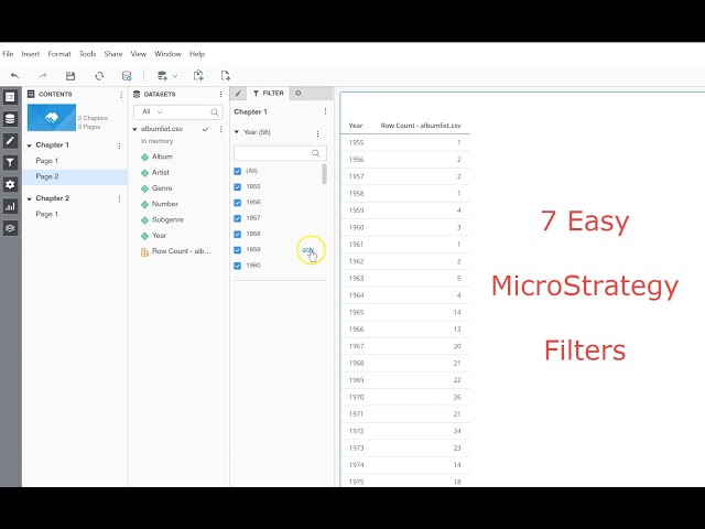 7 Easy MicroStrategy Filters