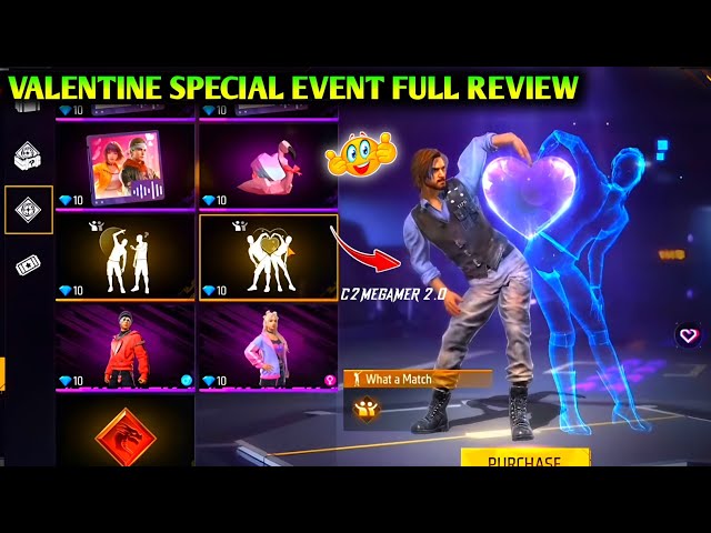 TONIGHT UPDATE FREEFIRE VALENTINE SPECIAL EVENT FULL REVIEW