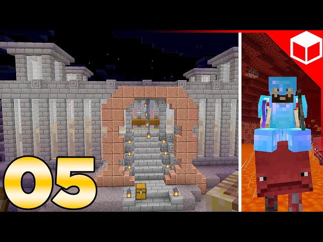 BEAUTIFUL Trading Hall & STRIDERS! Austin John Plays Minecraft Part 5