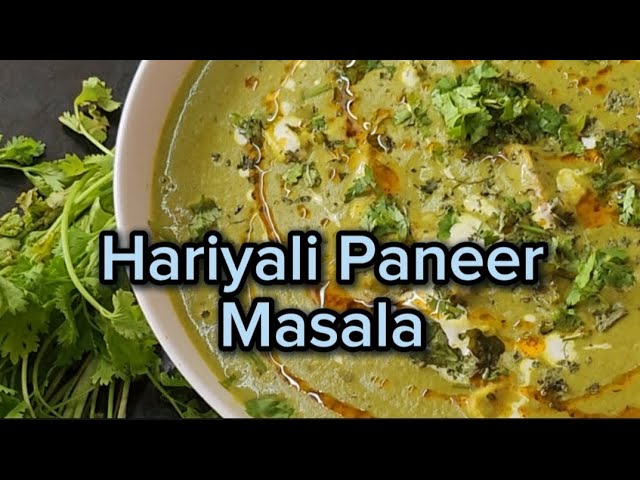 Hariyali Paneer Masala | Veg Party Recipe Ideas | Tasty Paneer Recipe