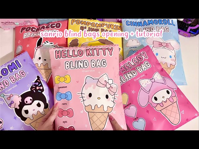 🎀 sanrio blind bags opening + tutorial 💕 | asmr | sanriolve