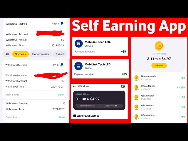 Earn $1 New PayPal Earning App Instant payment | Best PayPal Earning App 2025 | Make Money Online